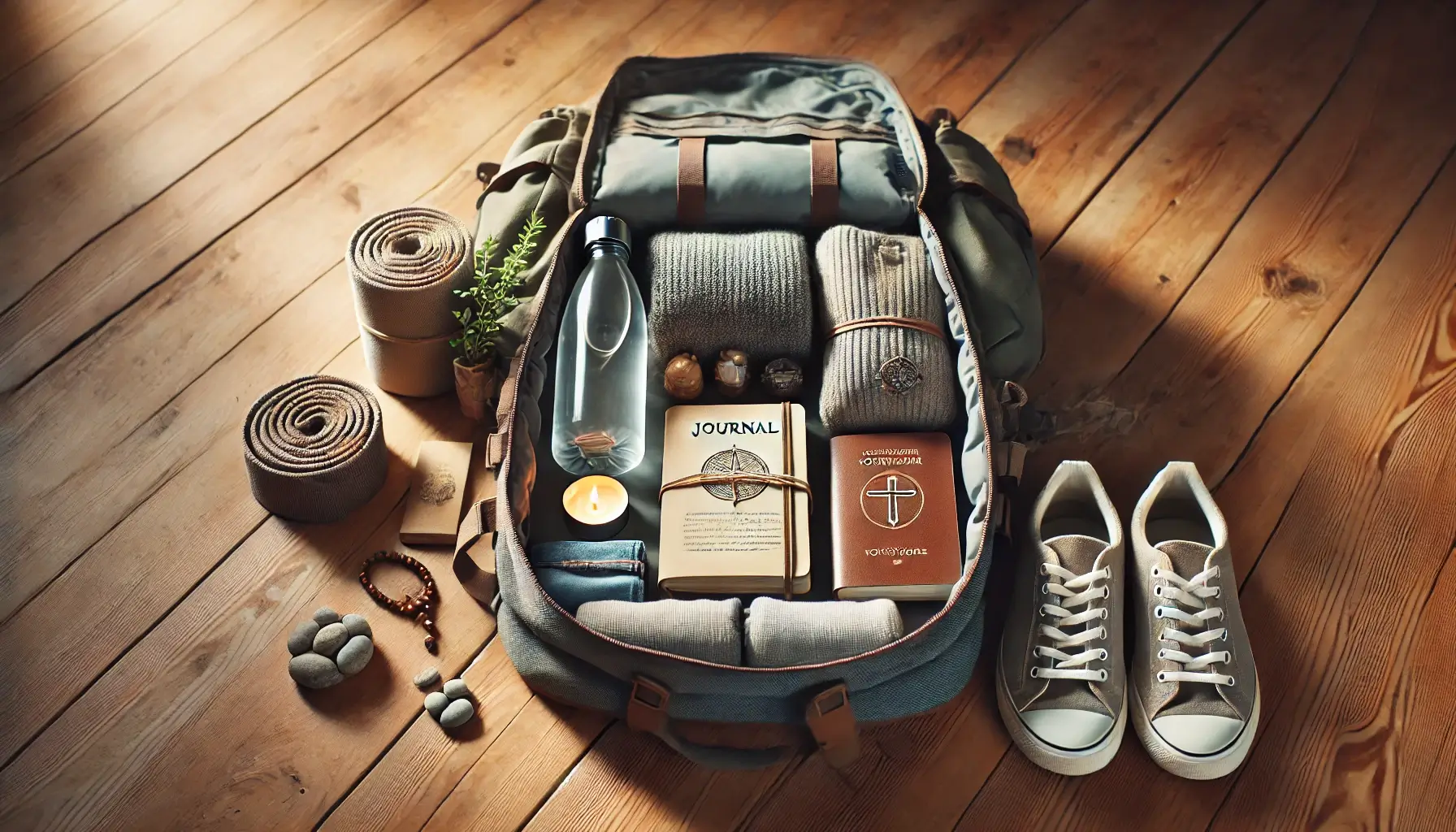 Descubre qué llevar en tu mochila si viajas con fe. Objetos prácticos y espirituales para caminar ligero, con intención, alma y propósito.