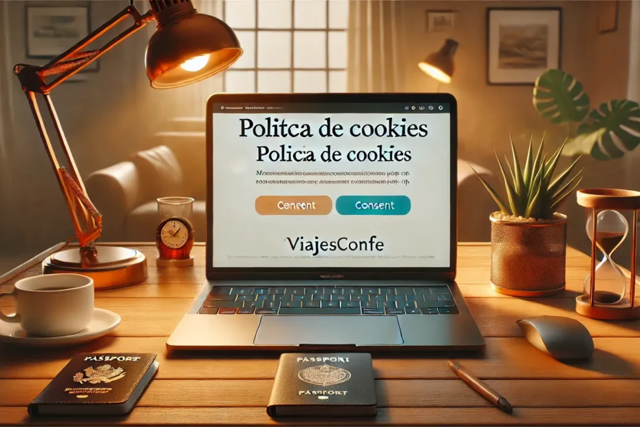 Icono de galleta y navegador simbolizando la política de cookies
