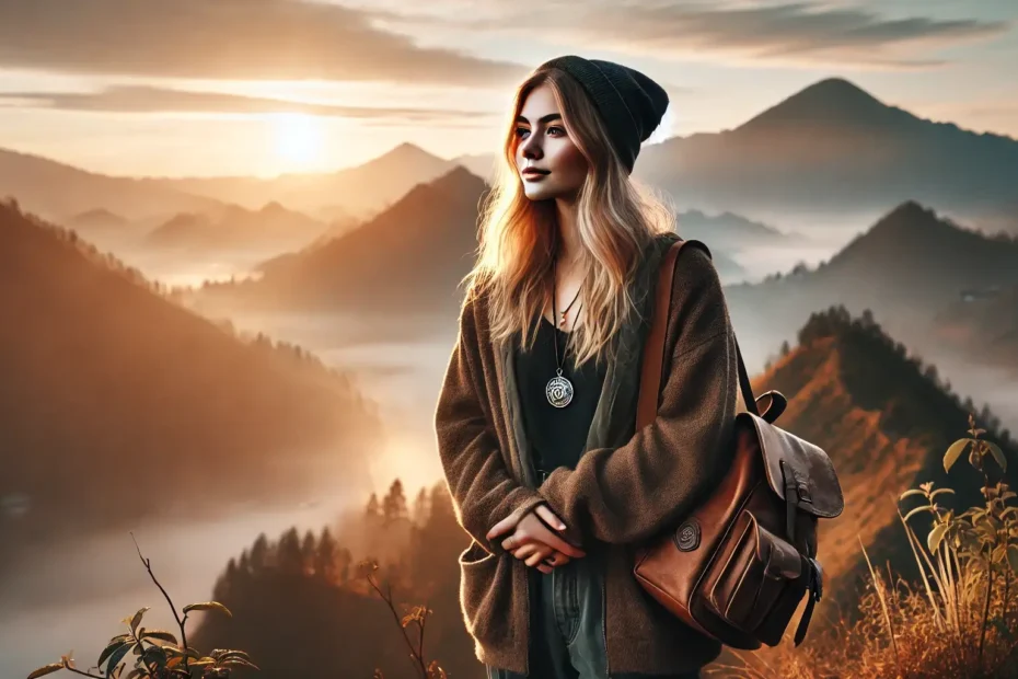 Mujer reflexionando antes de un viaje con propósito