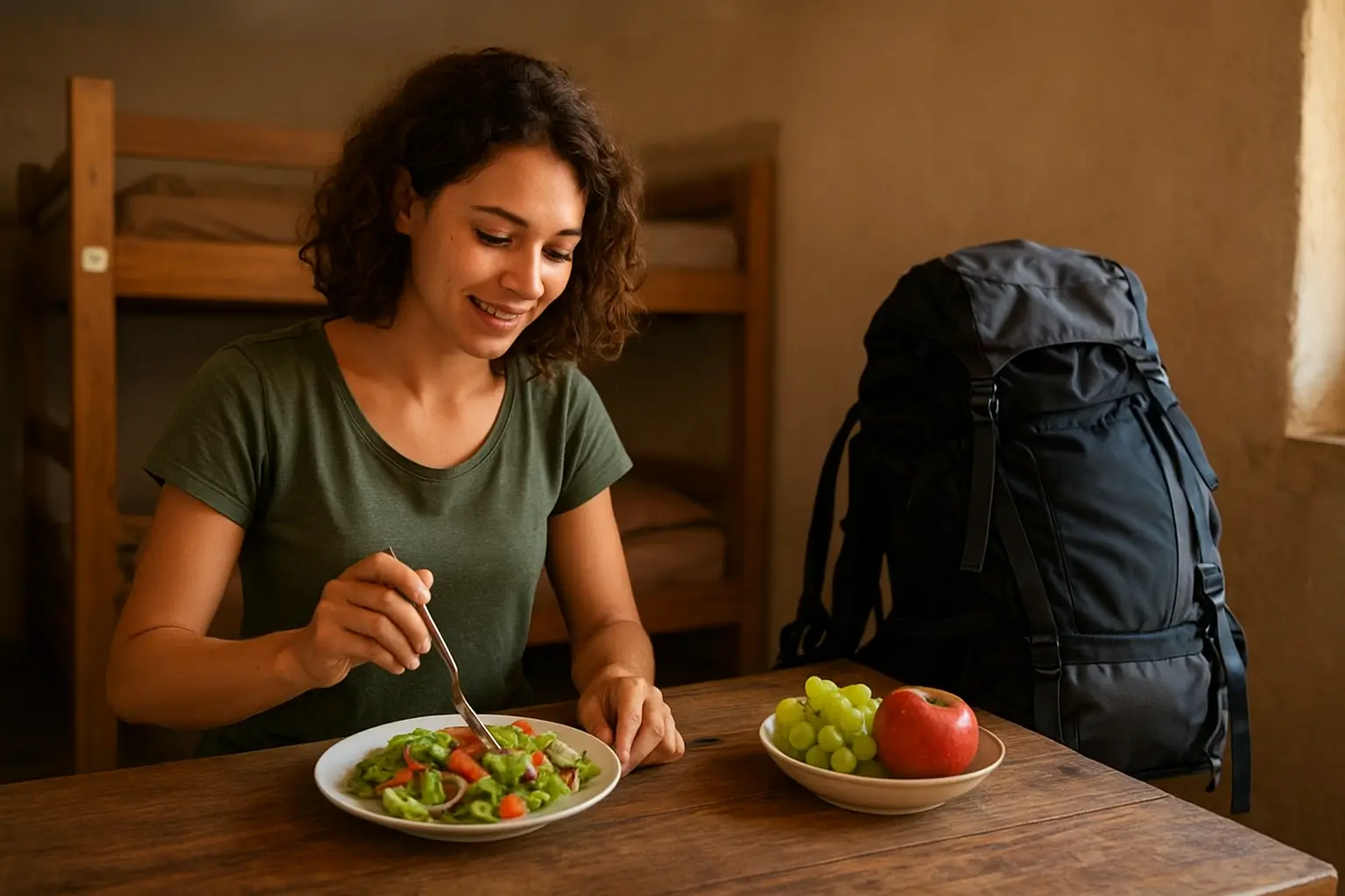 Comida vegetariana en el Camino de Santiago